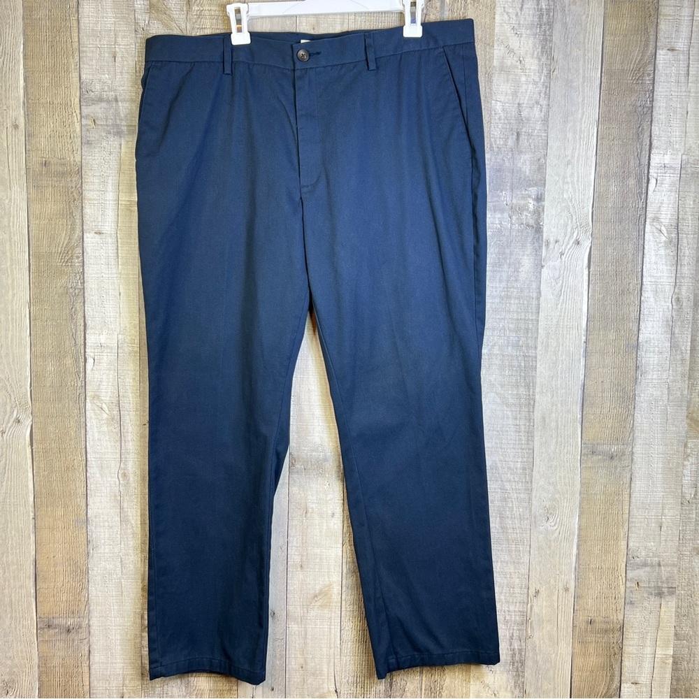 Amazon Essentials 40Wx30L Navy Blue Slim Dress Pants with Pockets & Belt…
